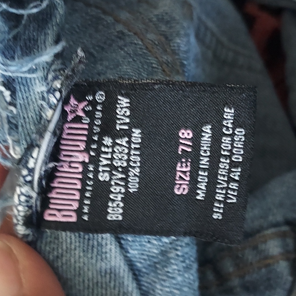 Y2K Bubblegum American Flavour Denim Distressed Mini Skirt Sz-7/8 - Picture 3 of 4